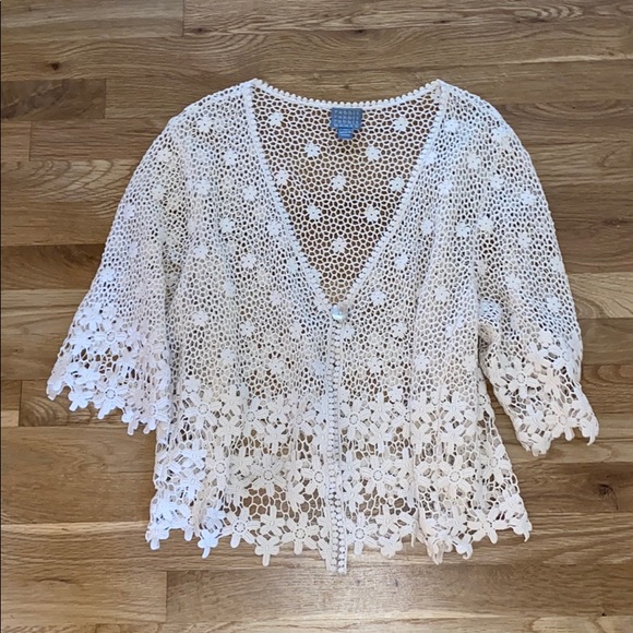 Rabbit Rabbit Rabbit Tops - Crochet Lace Rabbit Rabbit Rabbit Top